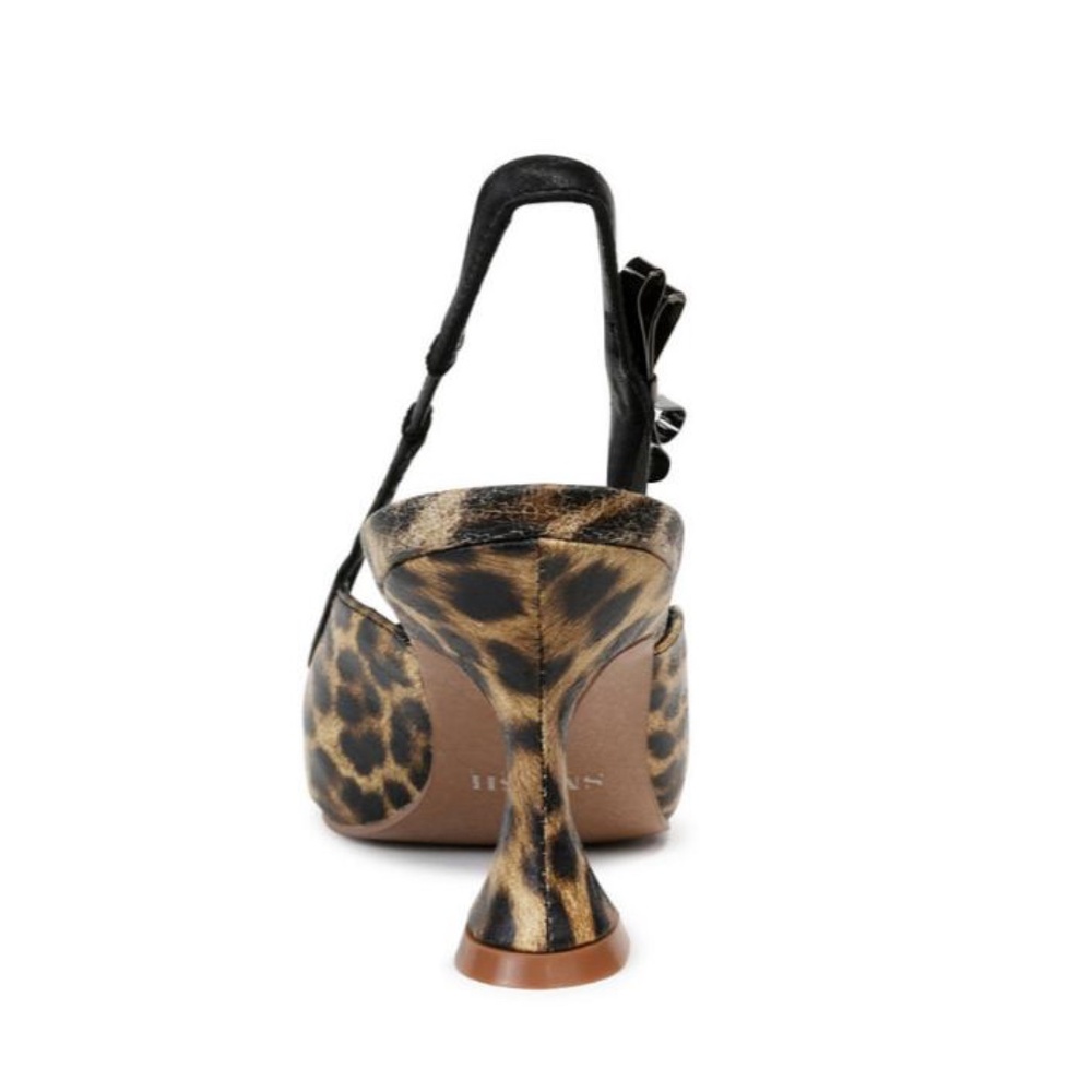 Smash Shoes Women's Marie Pointy Toe Slingback Dress Pumps - Leopard - Picture 5 of 5